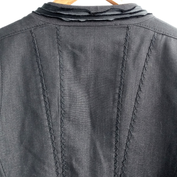 Tahari Black Zip Front Black Blazer‎ - Picture 7 of 9